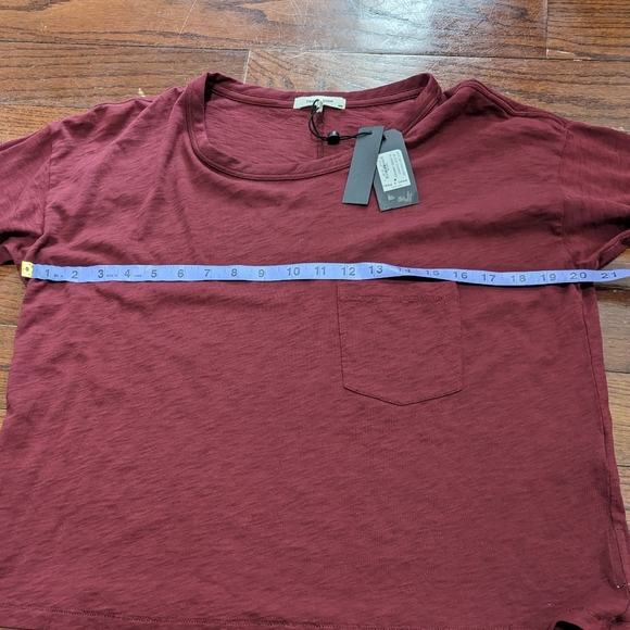 BNWT Rag and Bone The Cropped Longsleeve Tee in Black Cherry - size Med - Picture 7 of 12